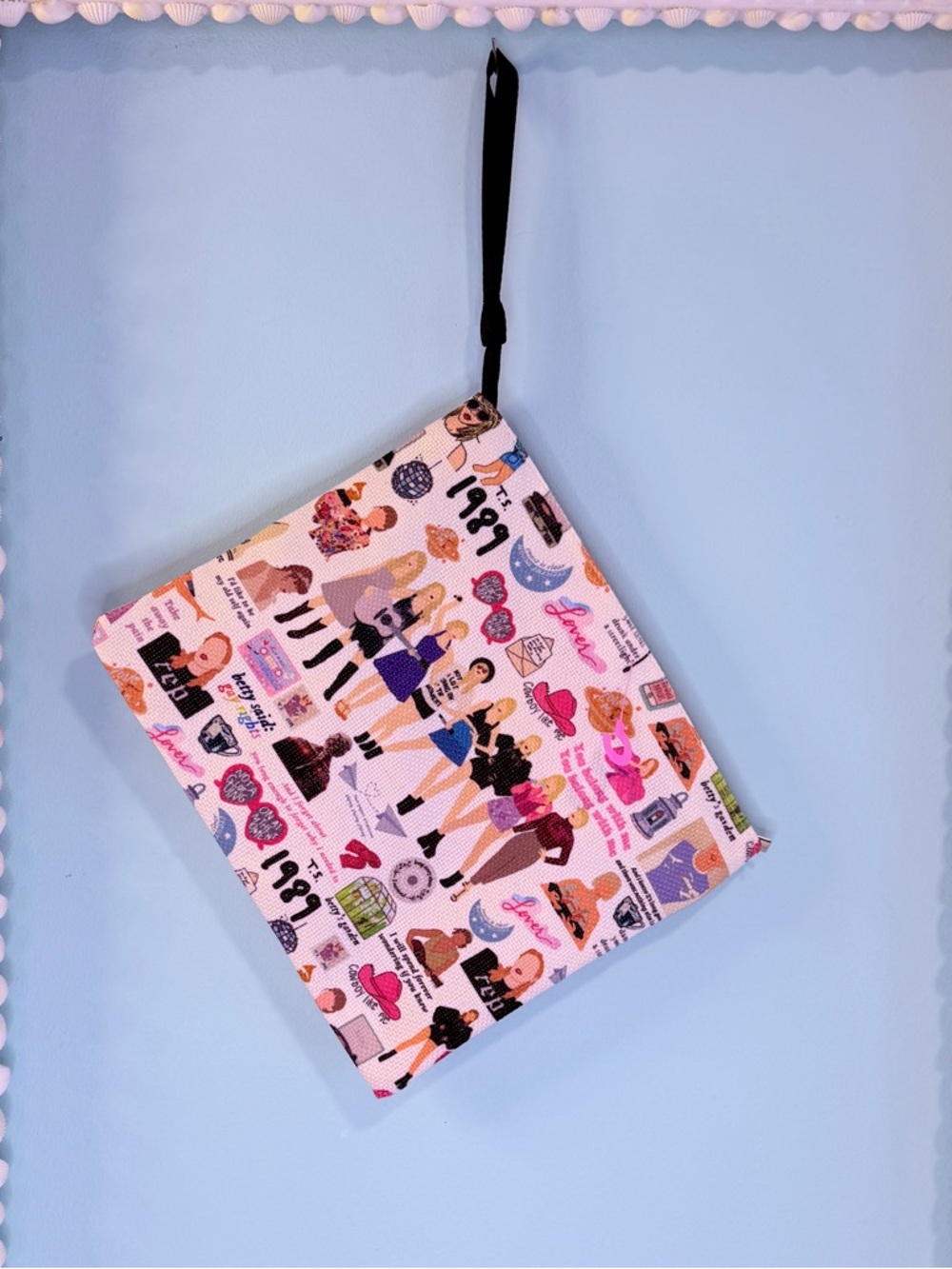 NWOTSource Unknown Wristlet Pouch with Multicolor Taylor Swift Era Tour Graphics - Picture 3 of 9